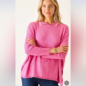 NWT Mersea Catalina Cotton Gurlie Polo Sweater
 Size One Size/XL color Peachy